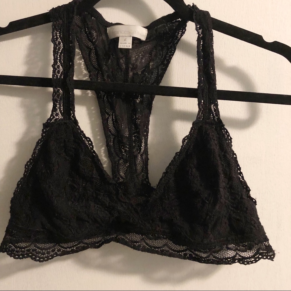 Black lace bralette
